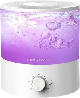 Megawise 734257030076 Sleek 1.5l Humdifier For Bedroom Baby Plant 24db Cool Mist Blue
