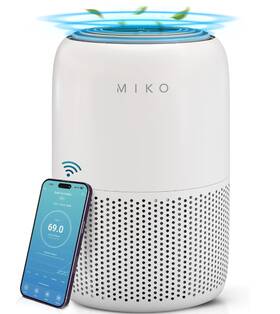 Miko 850012855569 149 Air Purifier For Bedroom With 3-in-1 Hepa Filter Wi-fi App Sleep Mode