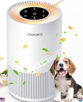 B0bqjcpjnv Mooka True Hepa Air Purifier For Large Rooms Up To 1200ft Timer Fragrance Sponge
