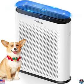 B0cxj7wb83 Mooka Air Purifier For Large Rooms 1650ft H13 Hepa Filter Auto/sleep Mode White