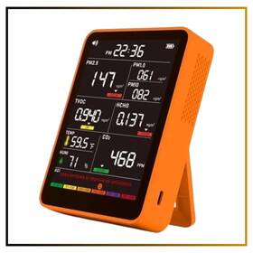 9aqi Morptra 7 Inch Indoor Aqi Monitor With Beep Alarm Portable Air Quality Detector