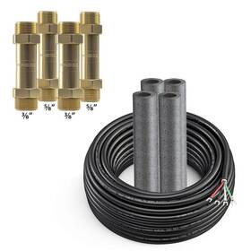 Diycoupler-3858k75 Mrcool Diy 3/8 Inch X 5/8 Brass Couplers 2-pack With 75 Ft. Of Wire