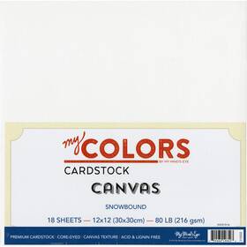 Mc210032 My Colors Canvas Cardstock Bundle 12 Inch X12 18/pkg-snowbound