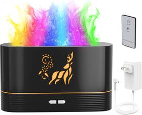 Hx170 Nabsak 7 Colors Flame Essential Oil Diffuser Silent Humidifier For Bedroom Black