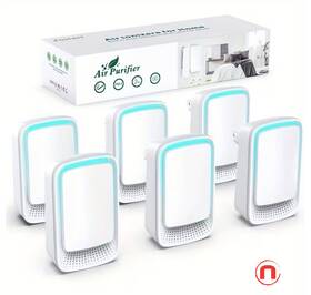 Netco 704514100791 Plug-in Ionic Air Purifier Set 6 Pack Filter-free And Silent