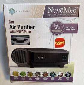 357203 Nuv Med Car Air Purifier With Hepa Filter Rids Of Odors