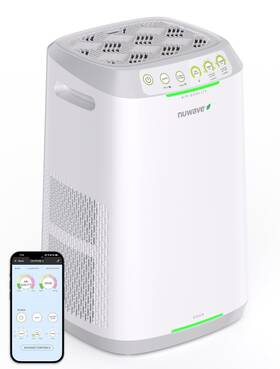 Nuwave 652185473621 Oxypure Zero Air Purifier With Washable Reusable Filters For Large Roo