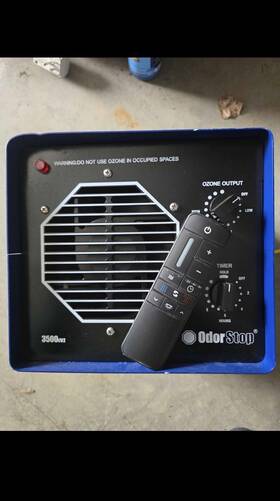 Odorstop 3500uv2 Portable Ozone Uv Air Purifier Timer Remote Blue
