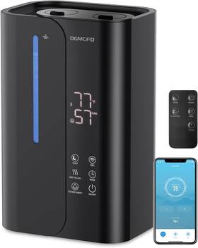 Hq-js2430 Ogacfo 5l Cool Mist Humidifiers For Bedroom Large Room Top Fill Ultrasonic Black