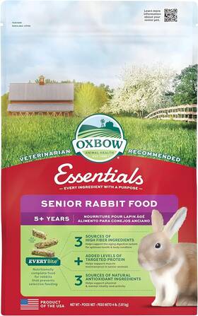 11206 Oxbow Animal Health Essentials Rabbit Food Senior Made With 4 Pound Pack Of 1