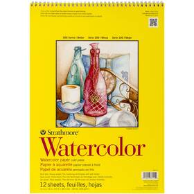 360110 Pacon Strathmore Watercolor Spiral Paper Pad 11 Inch X15 -12 Sheets