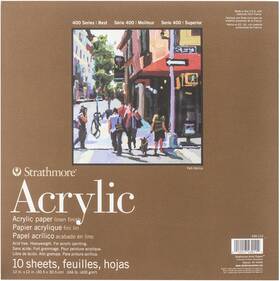 430112 Pacon Strathmore Acrylic Paper Pad 12 Inch X12 -10 Sheets