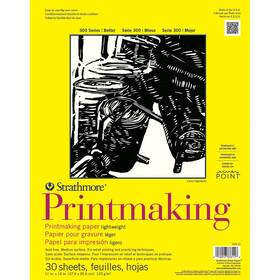 62333110 Pacon Strathmore Printmaking Paper Pad 11 Inch X14 -30 Sheets