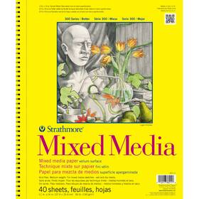 62362110 Pacon Strathmore Mixed Media Vellum Spiral Paper Pad 11 Inch X14 -40 Sheets