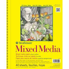 62362900 Pacon Strathmore Mixed Media Vellum Spiral Paper Pad 9 Inch X12 -40 Sheets