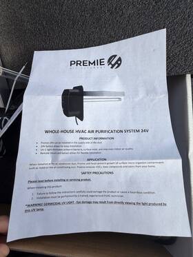 G500-24v Premie Air Scrubber Model New Condition Open Box