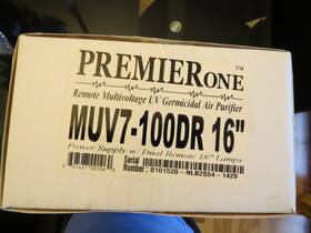 Muv7-100dr Premier Brand New One 16 Inch Mulitvoltage Uv Germicidal Air Purifier