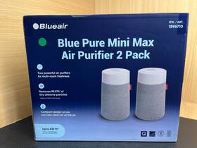1896710 Pure Blueair Blue Mini Max Air Purifier Set 2 Pack Table Top Whisper Quiet