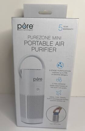 79896028 Pure Enrichment Purezone Mini Portable Air Purifier Rechargeable Cordless Quiet