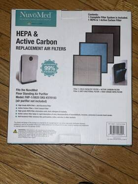Fhp-1 Pure Enrichment 859811008091 Nuvamed Hepa Carbon Replacement Air Purifier For Fhp-1/0820 Brand New