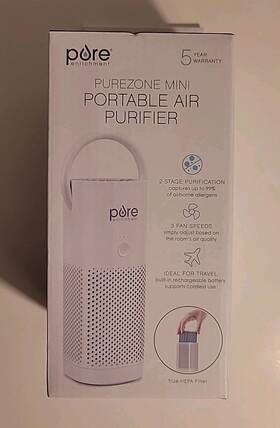 Pure Enrishment 859897423382 Enrichment Purezone Mini Portable Air Purifier -true Hepa Filter