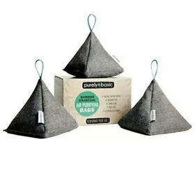 89389702 Purely Basic Products Bamboo Charcoal Air Purifying Bags Set Of 3 All Natural