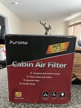 Tcf285 Puroma Car Cabin Are Filters 2 Pcs Model New