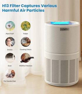 Ap088-wh Renpho Air Purifier Large Room 1200 Sq Ft H13 Hepa Filter Pet Smoke Dust