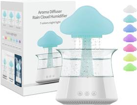 Ch06-wh Rican Rain Cloud Humidifier Water Drip - Mushroom Aroma Diffuser White