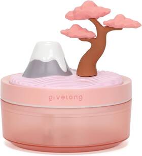 P781r Riecin Mini Desk Humidifier With Cherry Tree Landscape - Pink