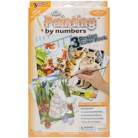 Pbnvlpk-45 Royal Brush And Langnickel R Paint By Number Kit 8.75 Inch X11.75 3/pkg-cats