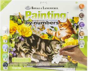 X11.25 Royal Brush Pjl-45 And Langnickel R Large Paint By Number Kit 15.4 Inch -kitten Play