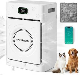 Samrado 313104326380 Smart Pet Hair Air Purifier For Home Large Room 2500 Sq Ft True H13 Hepa Filter
