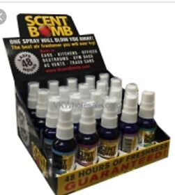 Scent Bomb Air Freshener Display Case With 5 Assorted Fragrance 20 Pack
