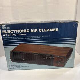 462386 Sears Vtg Electronic Electrostatic Air Cleaner Purifier 5 Way Clean New In Box