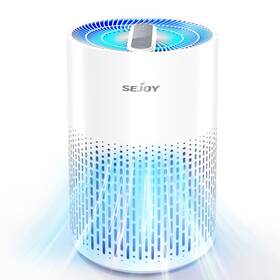Sejoy 942284601020 Air Purifier For Home Bedroom 3-in-1 Hepa Filter With Sleep Mode And 7 C