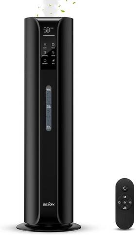 Jsq-20d Sejoy Humidifiers For Bedroom Large Room 9l/2.4gal Cool Mist Top Fill Black