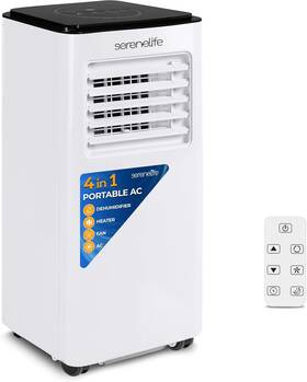 Slacht804 Serenelife 8000 Btu Portable Air Conditioner Heating Functionality 4in1 Compact