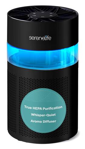 Serenelife Slarp280bk.6 Hepa Air Purifier For Home Compact Quiet With Filter