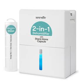 Slarp800wt Serenelife 2-in-1 Dehumidifier Smart Humidity Control - White