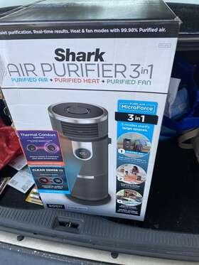 Hc455 Shark 3-in-1 Air Purifier Heater And Fan With Nanoseal Hepa Cleansense Iq