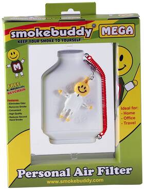 Smokebuddy 601557964298 Smoke Buddy Mega Personal Air Purifier Cleaner Filter Removes Odor - White