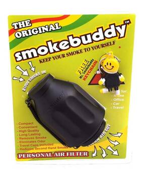 Smokebuddy 709951678190 Black Air Purifier Removes Smoke Odor Ideal For Home Office Car Travel