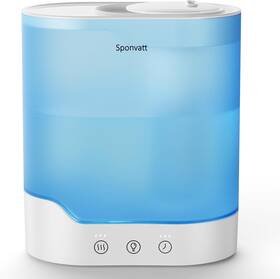 Hu25-08a Sponvatt Humidifiers For Bedroom Home 2.5l Top Fill Cool Mist Air White