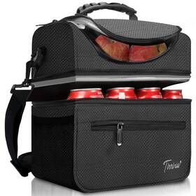 1ktlb410bk-gm Tirrinia Extra Large Lunch Bag - 13l/ 22 Can Insulated And Leakproof Adult Reu