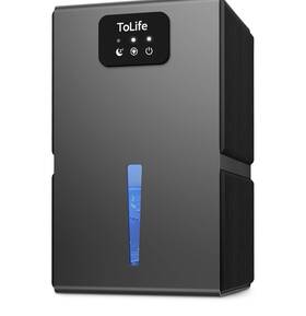 Tz-c4s Tolife Dehumidifiers Bedroom 95 Oz Auto Shut Off 7 Colors Led - Black