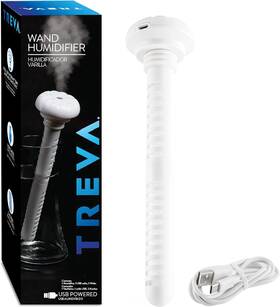 Aep000200o012wht Treva Mini Portable Humidifier Cool Mist Ultrasonic Usb Moisture Wand White