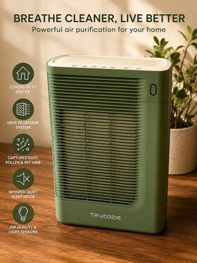 Trucozie 711181403862 T356 Air Purifier Large Room Hepa Cleaner Covers 1937 Sq Ft White
