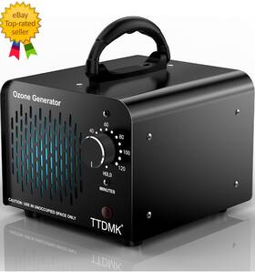 128000mg Ttdmk 760532197714 Ozone Generator 128000mg/h Commercial High Capacity Odor Removal Machine Black