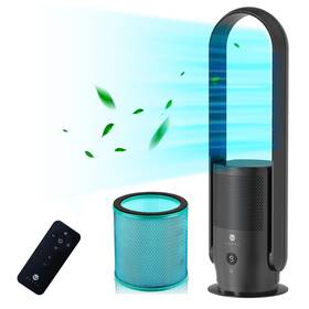 Skj-cr022d U Ultty Bladeless Tower Fan And Air Purifier In One True Hepa Filter 99.97% Sm
